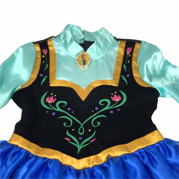 Halloween Costume Girl's Kid / Youth FROZEN Princess Anna Blue Full Tulle Skirt. - Picture 4 of 16